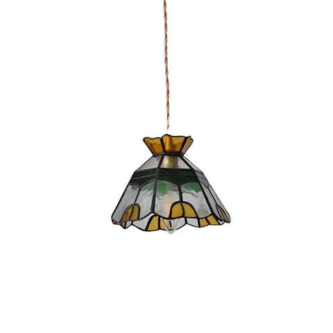 Stained glass pendant ceiling light