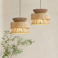 Beige mesh atlas lamps hanging