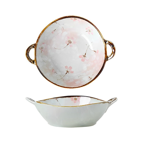 Pink floral bowl