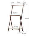 Wooden clothing rack with dimensions