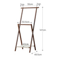 Wooden clothing rack with dimensions