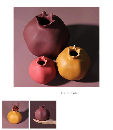 Pomegranate shape vases 