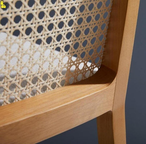 Close up of rattan bar chair