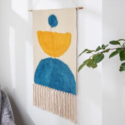 A woven hanging tapestry