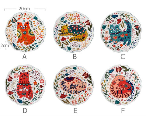 Ceramic plates with dimensions