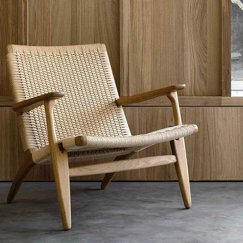 Wooden rattan chair