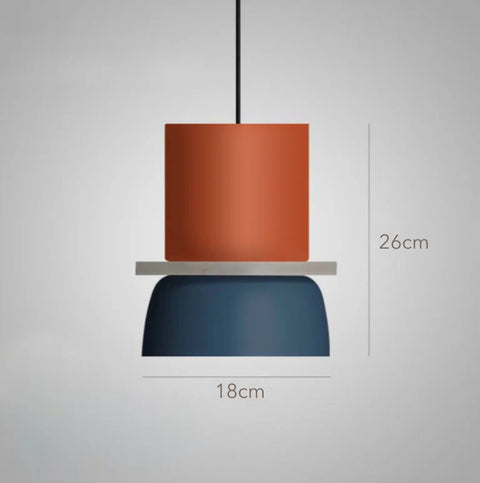 Hanging light with dimensions