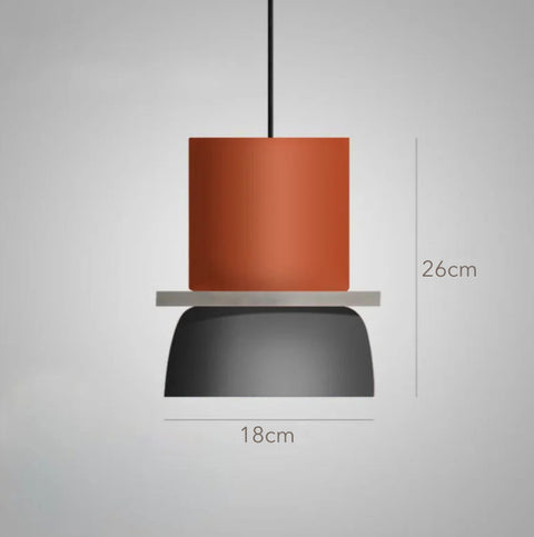 Hanging light with dimensions