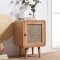 Wood and rattan cabinet