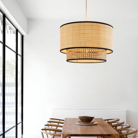 Raffia neutral lamp shade