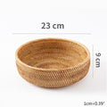 Round wicker baskets with dimensions