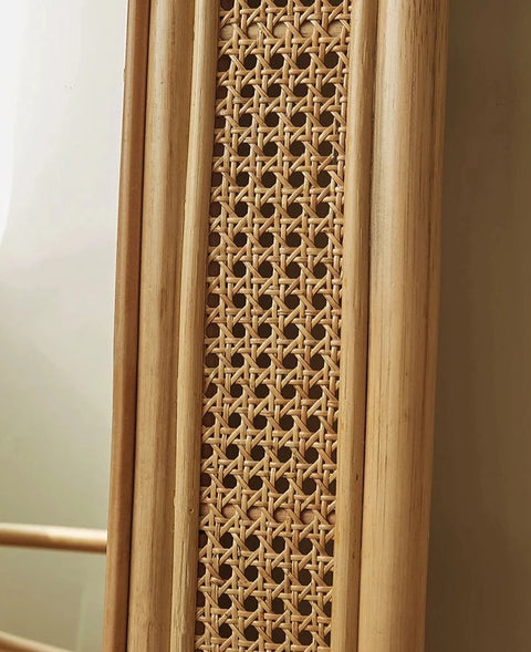 Celeste mirror rattan detailing