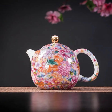 Teapot on table