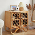 A wicker storage cupboard 