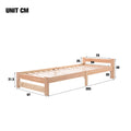 Wooden bed frame with dimensions