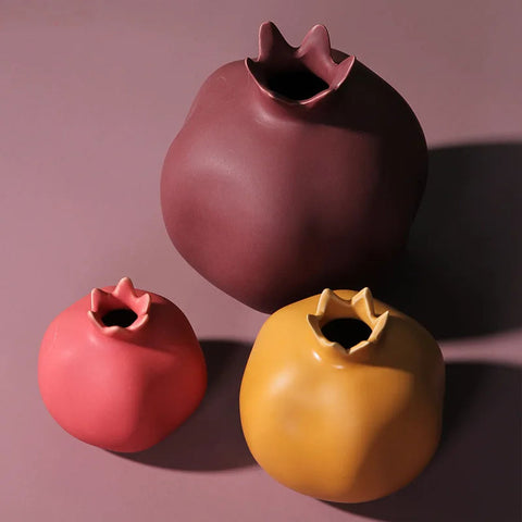 Pomegranate shape vases