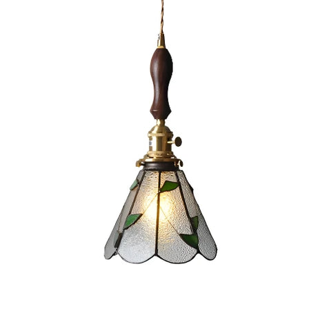 Stained glass pendant ceiling light