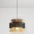 Black rattan atlas lamp hanging