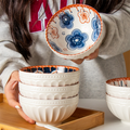 Ceramic bowls stacked on tray