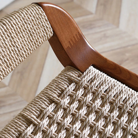 Close up of woven seat