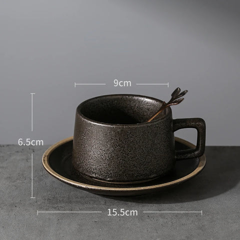 Cup with matching saucer and dimensions