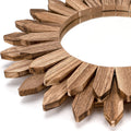 Close up of Flower shaped wooden mirror 