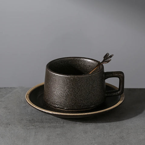 Cup with matching saucer  