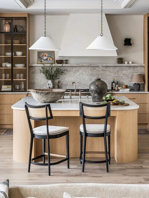 Bar chairs in kitchen