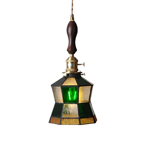 Stained glass pendant ceiling light