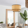 Raffia neutral lamp shade