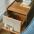 Wooden bedside table with drawer