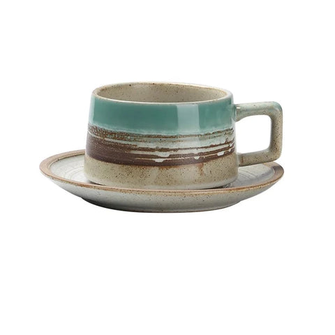 Cup with matching saucer 