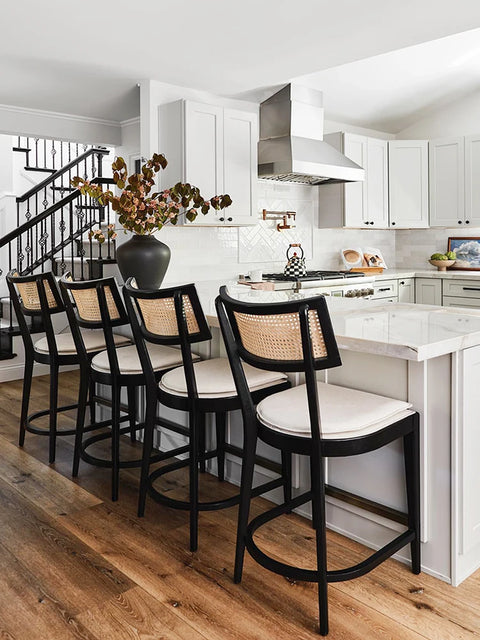 Bar chairs in kitchen