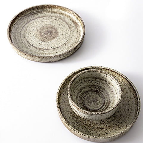 Selection of ceramic plates and bowls.