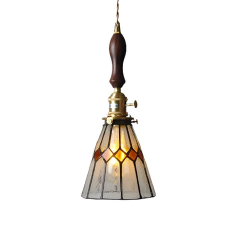 Stained glass pendant ceiling light