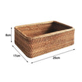 Wicker baskets with dimensions