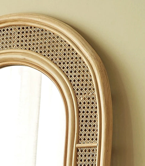 Celeste mirror rattan detailing