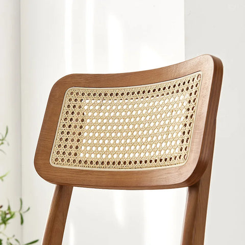 Close up of rattan backrest