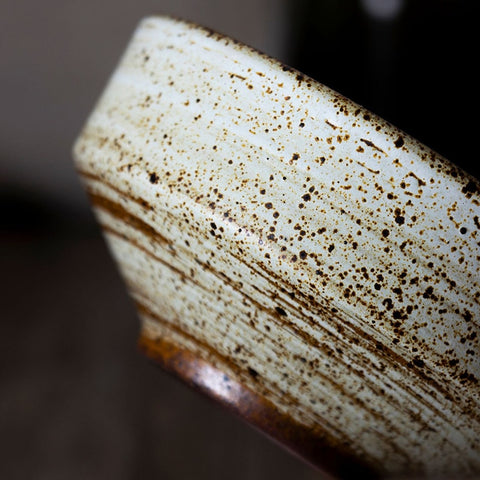 Close up of ceramic bowl.