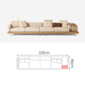 sofa section with dimensions