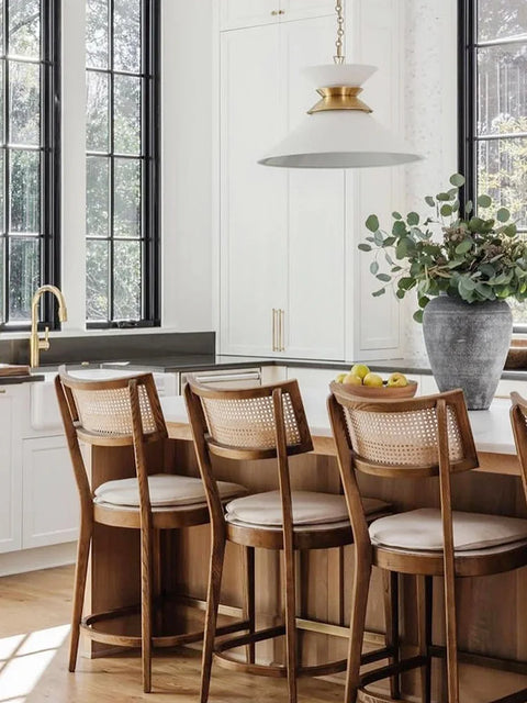 Bar chairs in kitchen