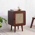 Wood and rattan cabinet