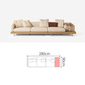 sofa section with dimensions