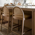 Rattan bar chairs in kitchen