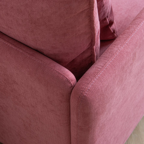 Close up of pink armchair