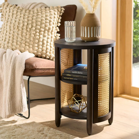 Side table with accessories