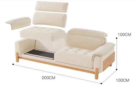 Sofa with dimensions