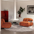 Orange sofa in living room