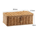 Woven basket storage box with dimensions