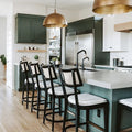 Bar chairs in kitchen